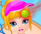 Bebek Barbie Tenis Kazası