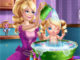 Prenses Barbie Bebeğini Yıkıyor